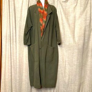 Green cotton coat
